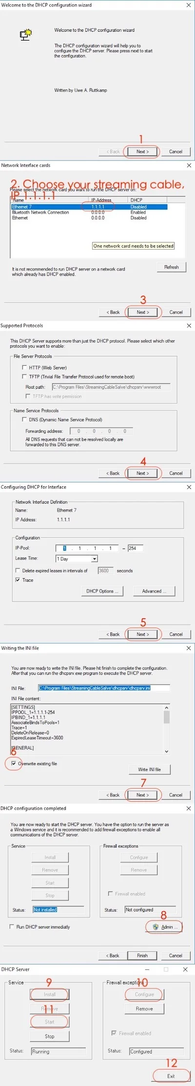 DHCP Serve Configuration on Server Computer